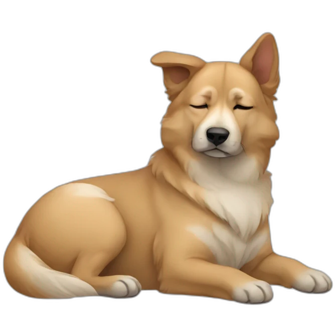 central asian shepperd dog sleepy emoji