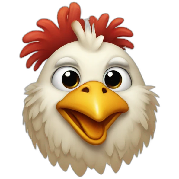 Chicken make clown emoji