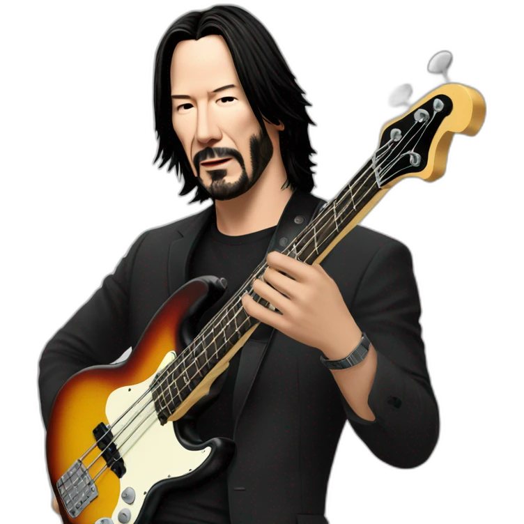 Keanu Reeves, bass player emoji