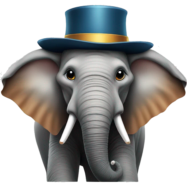 Elephant with hat emoji