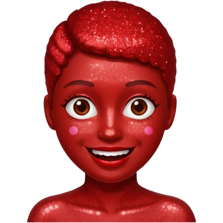 red glitter artist emoji
