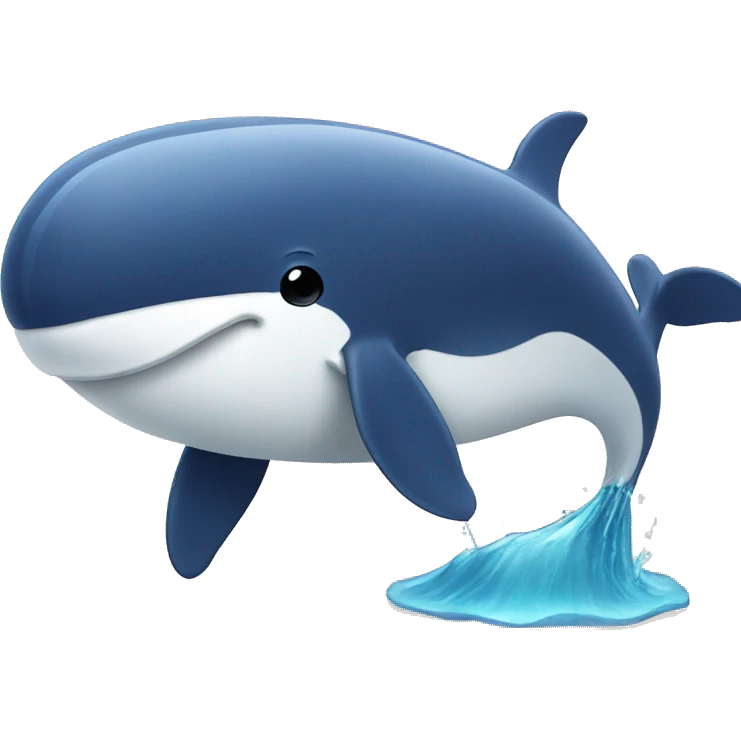 whale with iPhone emoji