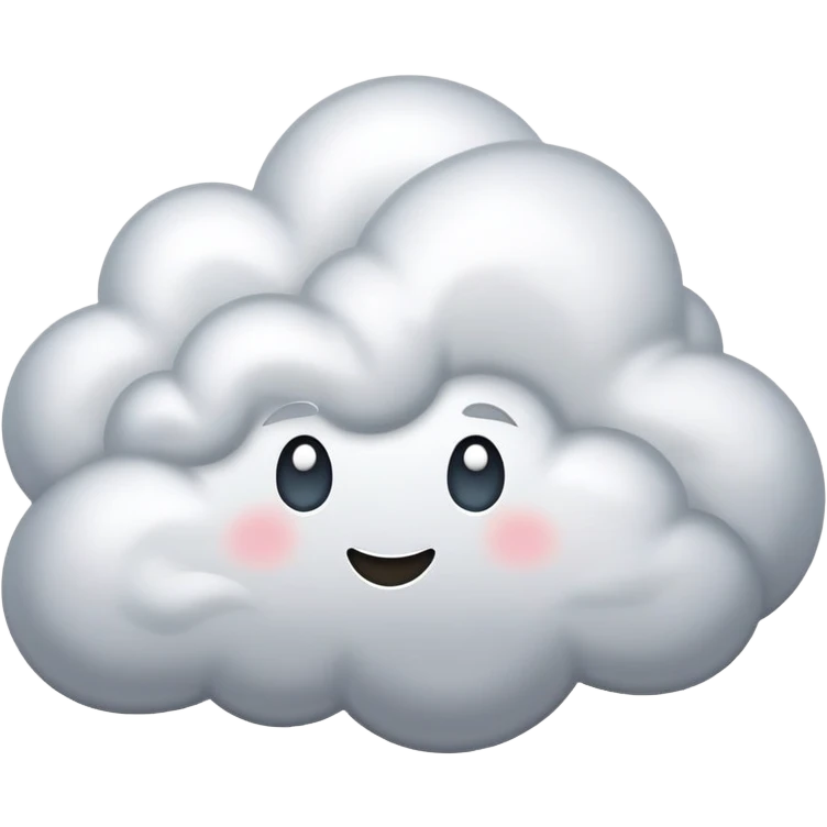 Silver cloud emoji