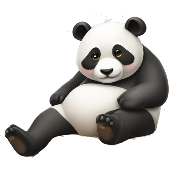 sunbathing panda emoji