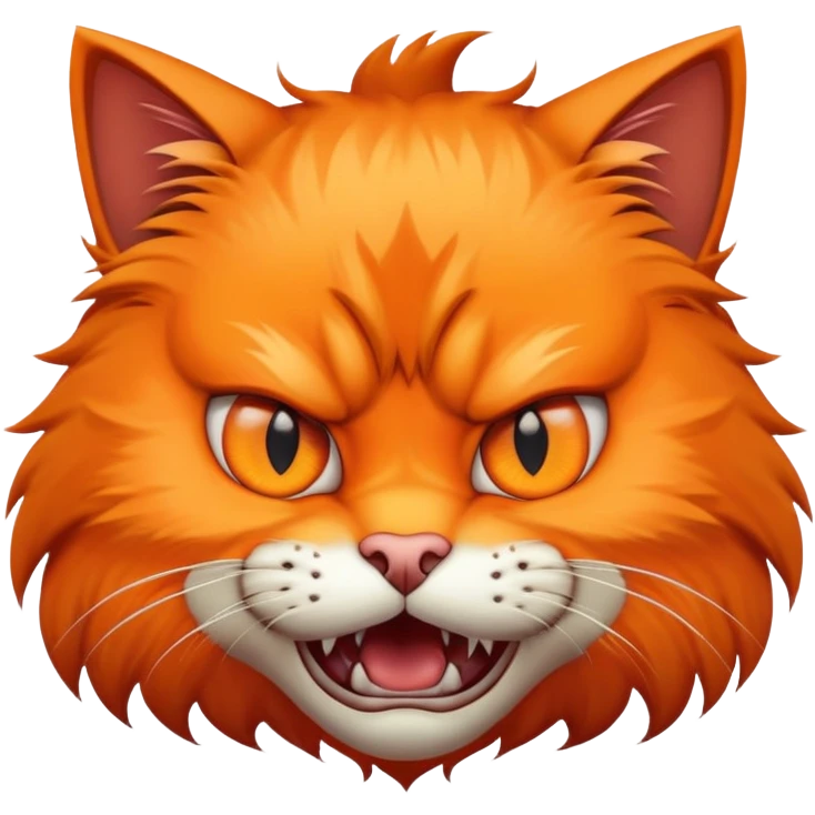 A mad cat  emoji