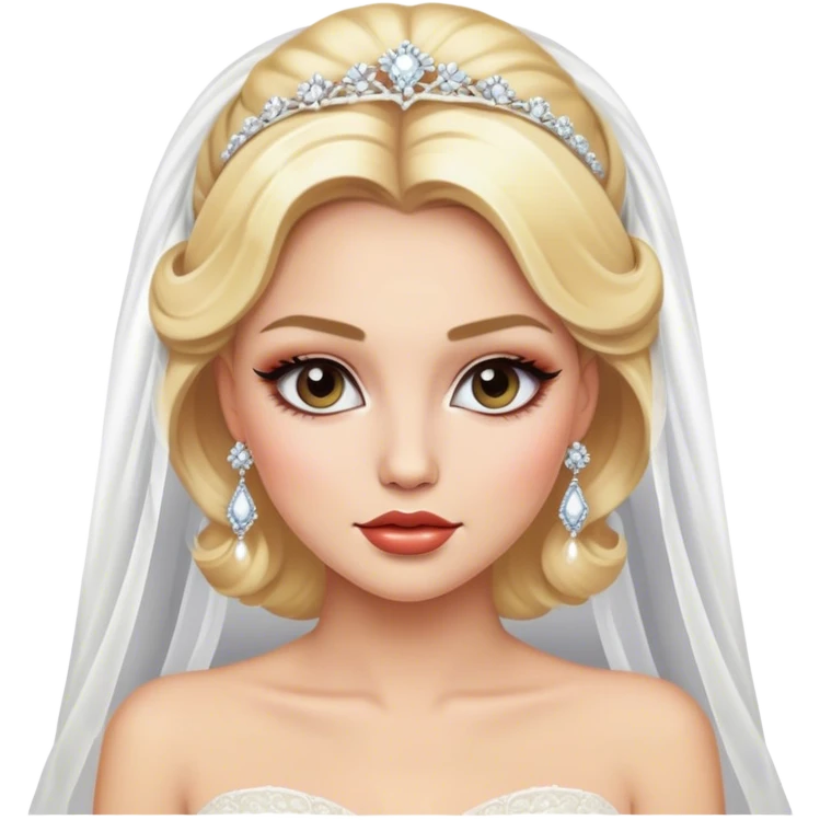 luxury blonde makeup artist bride emoji