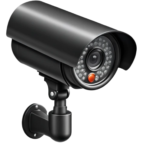 security surveillance CCTV camera mounted on wall emoji