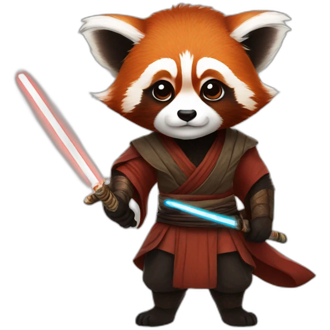 red panda jedi emoji