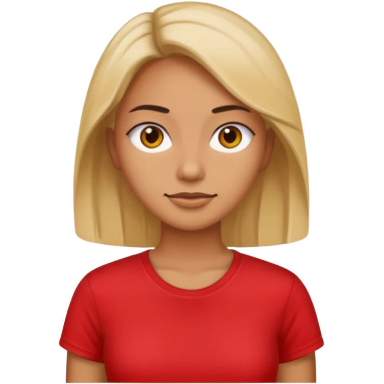 red t-shirt  women  emoji