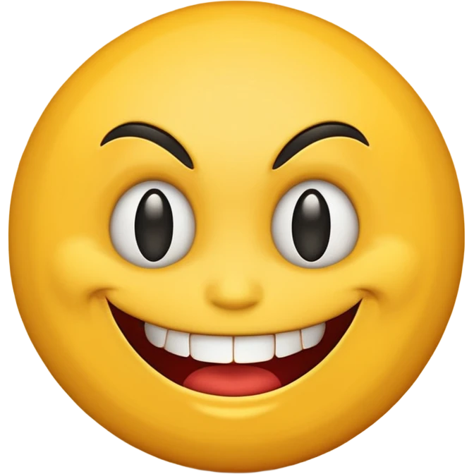 Classic Emoji making an evil smiling face emoji