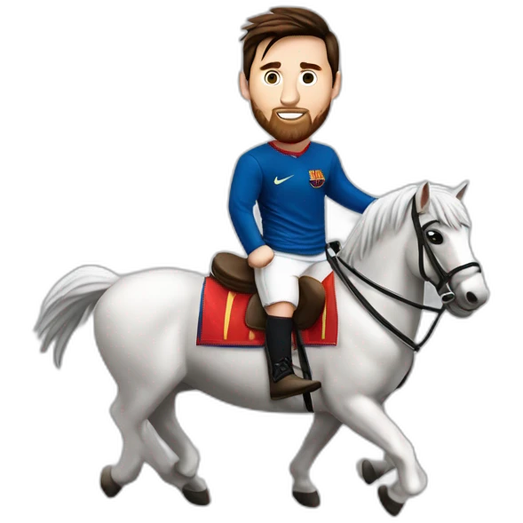 Messi sur un cheval emoji