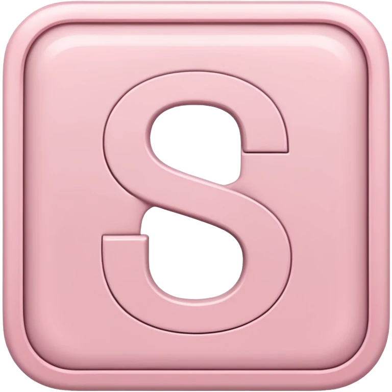 The letter S in a light pink sqaure  emoji