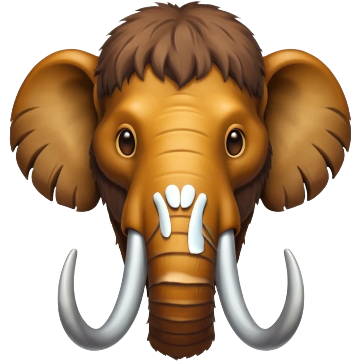 mammoth head, front view, tusks visible emoji