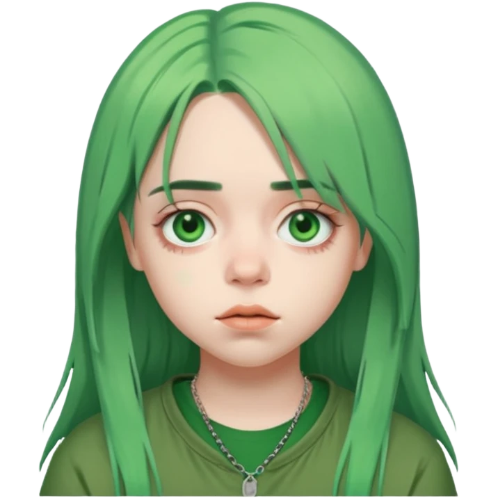 Billie Eilish just head  emoji
