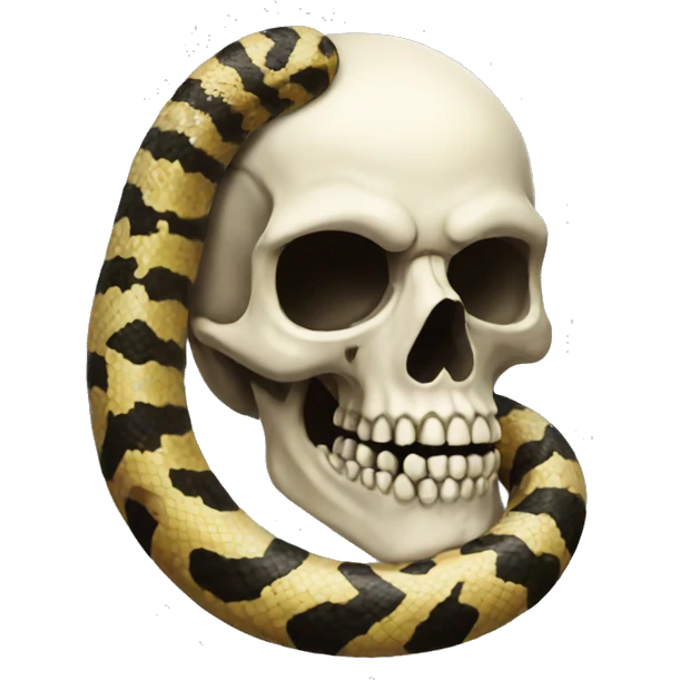 skull, snake emoji