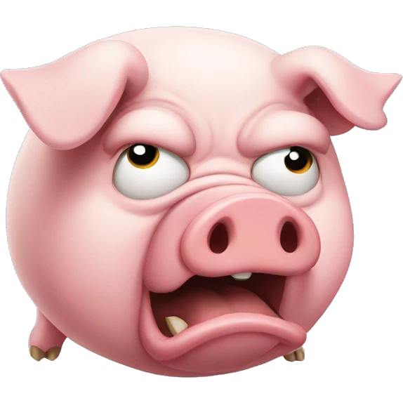 Angry pig emoji