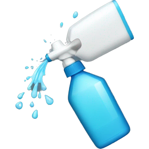 Spray bottle shooting water out emoji