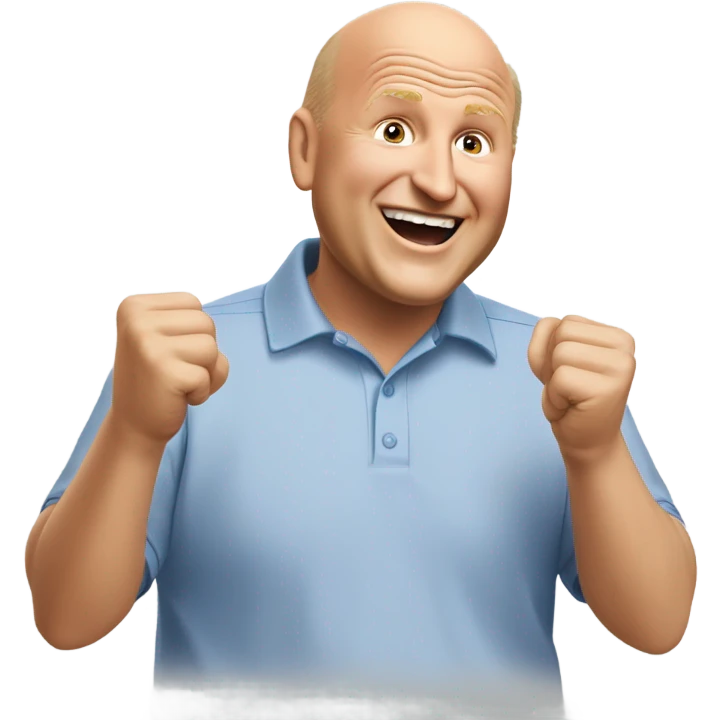 animated steve ballmer hyping AI emoji