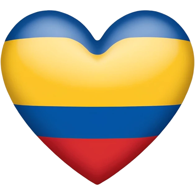 Colombia flag as a heart shape emoji