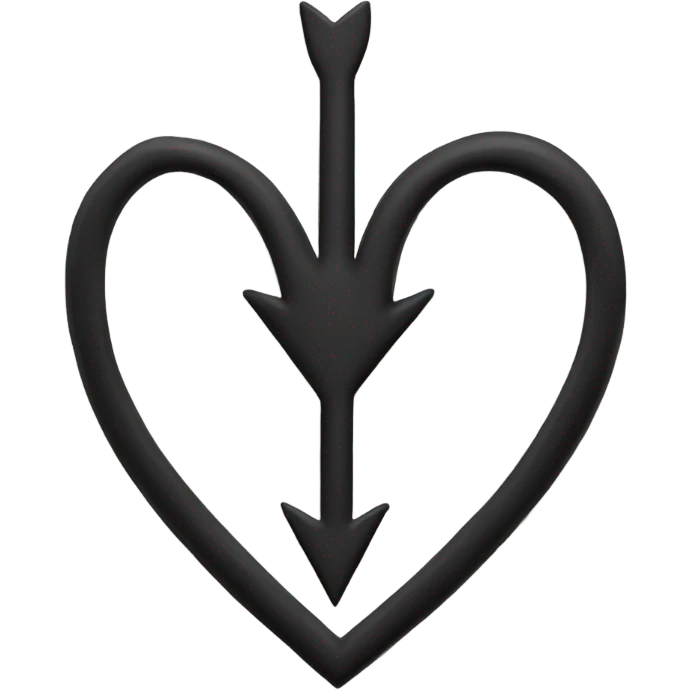Black heart with arrows emoji
