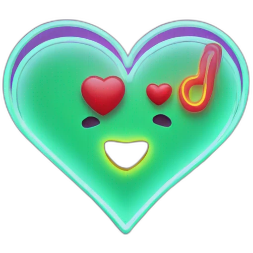I love you neon sign  emoji