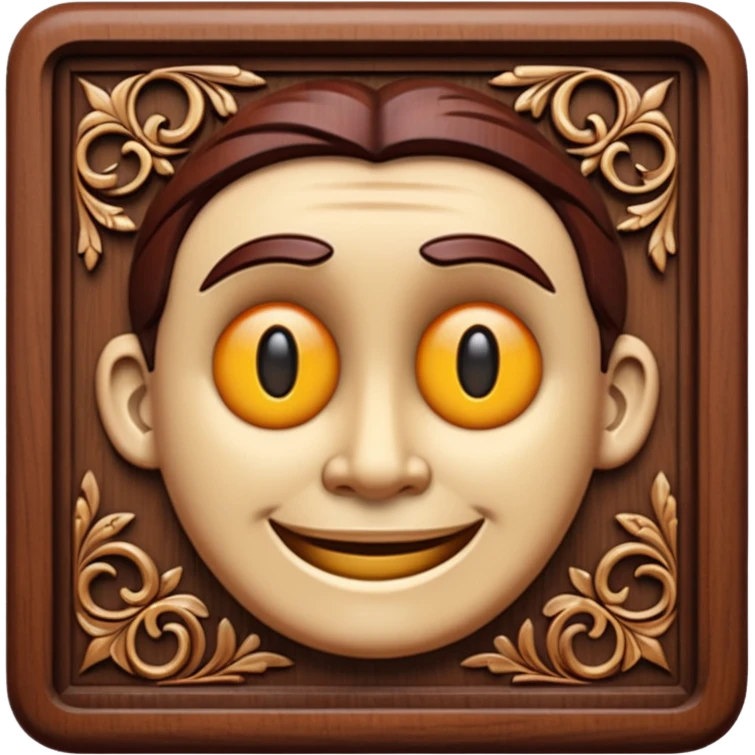 Wood carving emoji