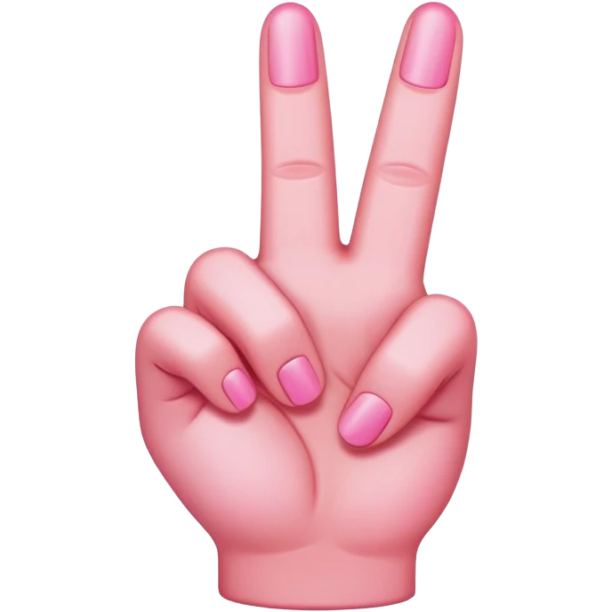 Pink middle finger emoji