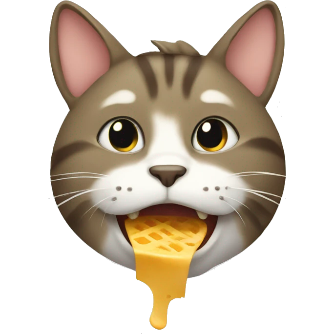 Cat eating  emoji