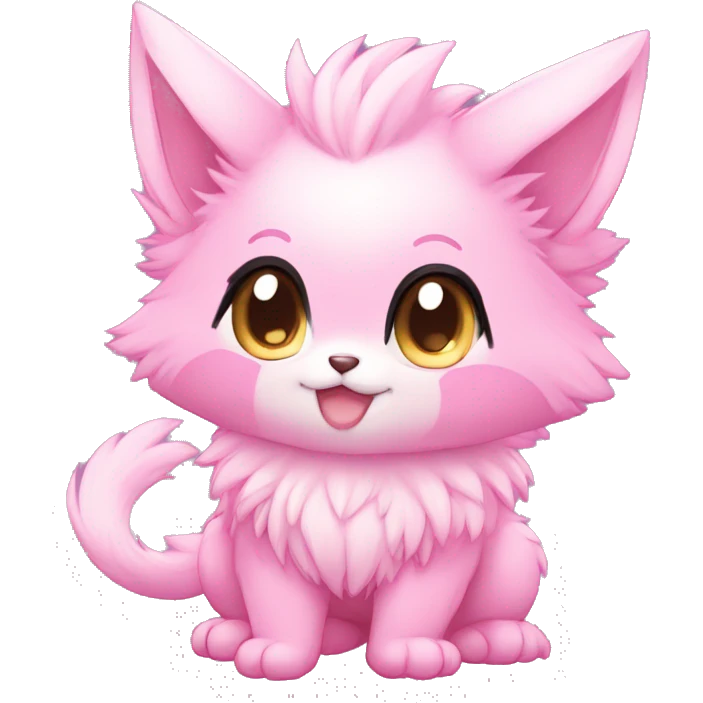 Anthro Shiny Pastel Pink Gradient Anime Chibi Fakémon Fur Sona emoji