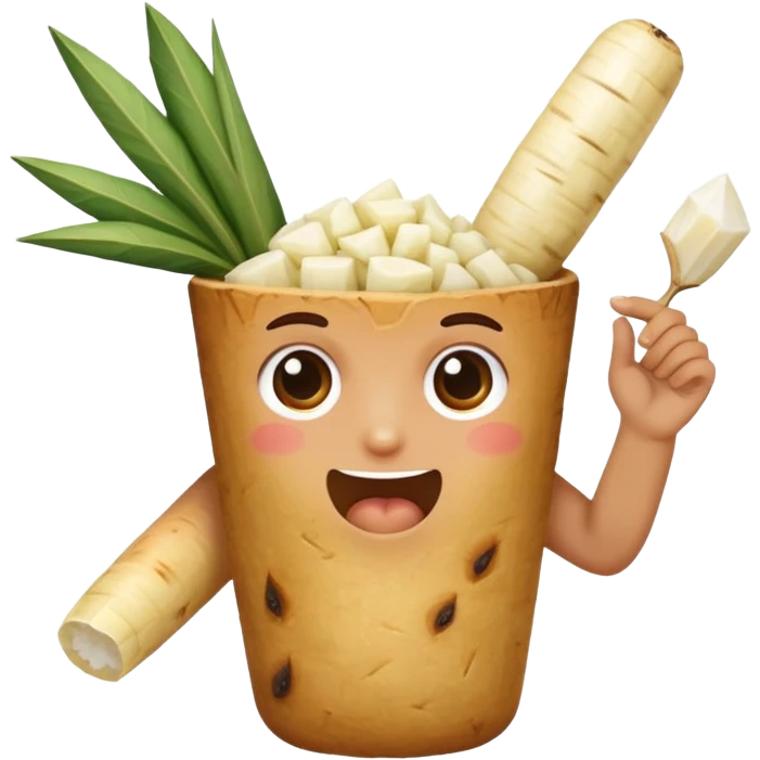 Alguien comiendo yuca emoji