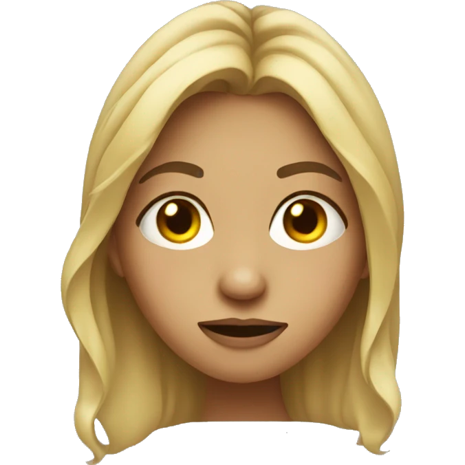 Girl with a scrunched nose emoji