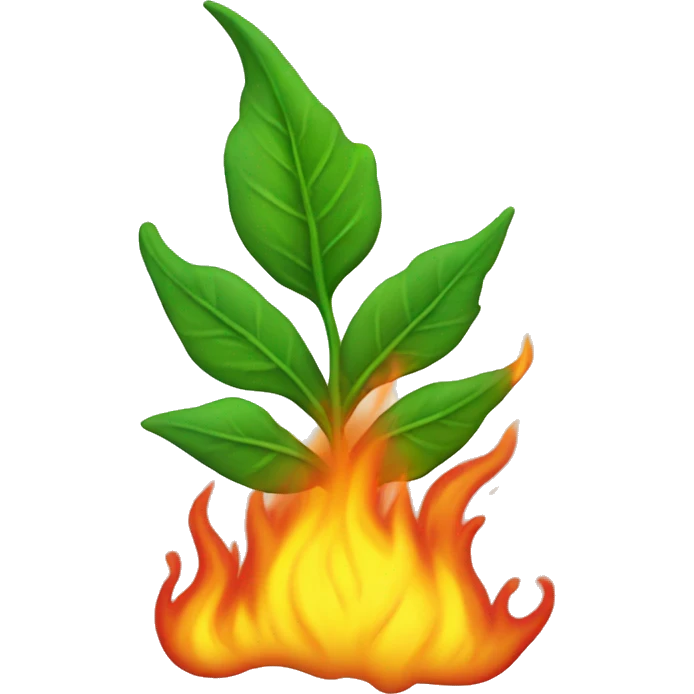 leaf on fire emoji