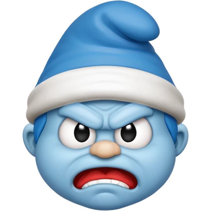 angry smurf  emoji