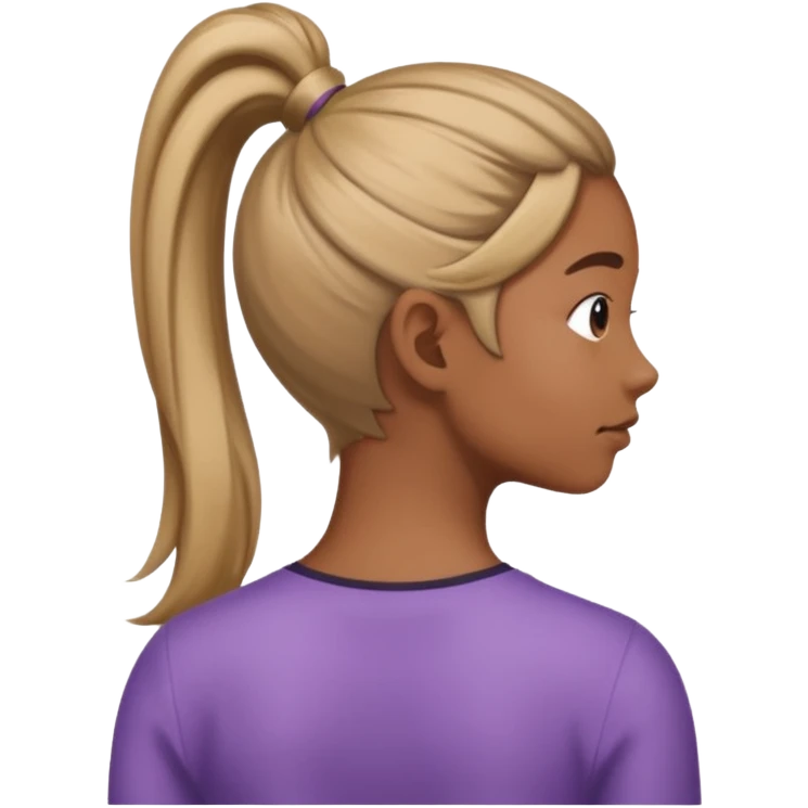 Pulling ponytail from behind emoji