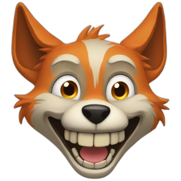 renard mort de rire emoji