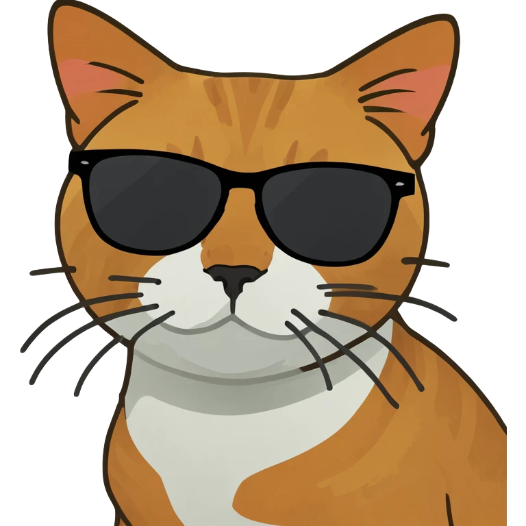 Cat with sunglasses emoji