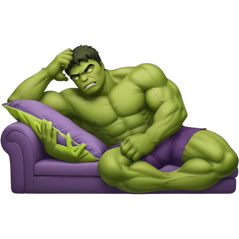 Incredible hulk taking a nap emoji