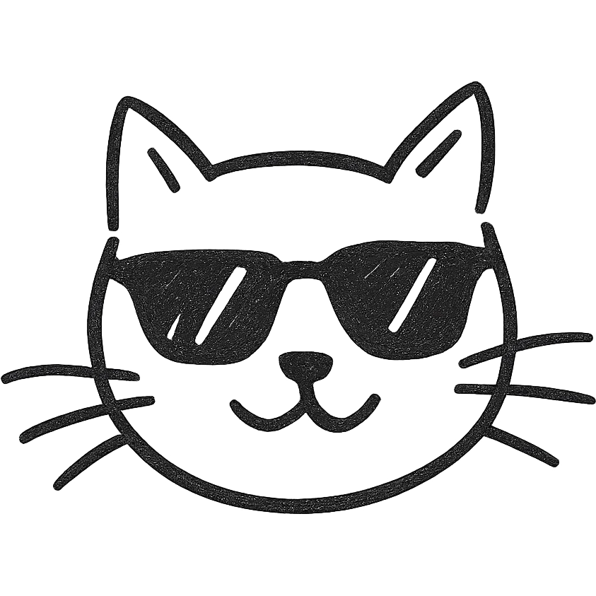 a cat wearing sunglasses emoji