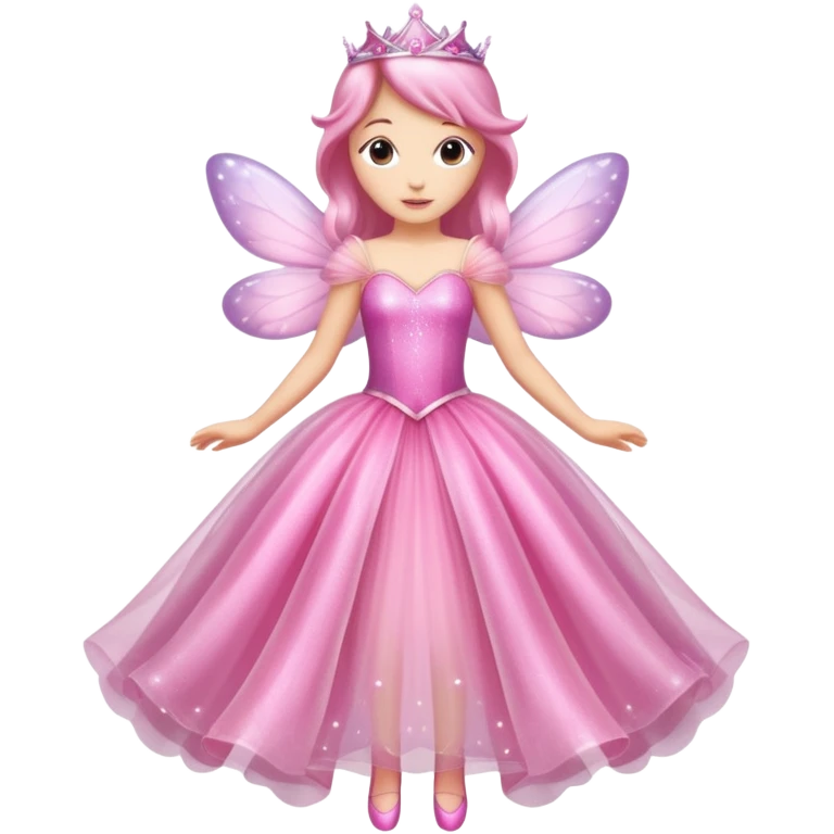 pink fairy sparkle princess dress emoji