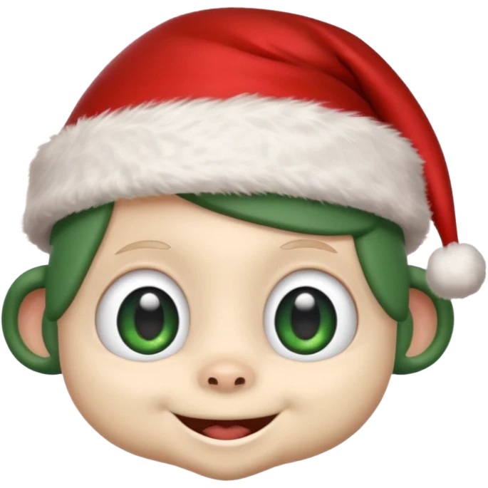 grogu wearing santa hat emoji
