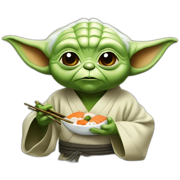 Yoda eat sushi emoji
