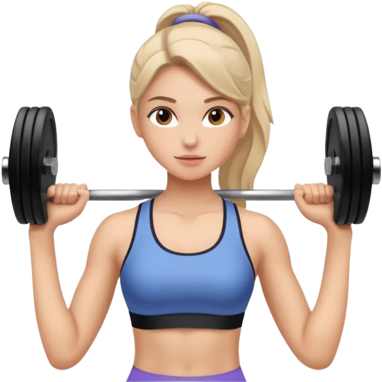 Chica en el gym emoji