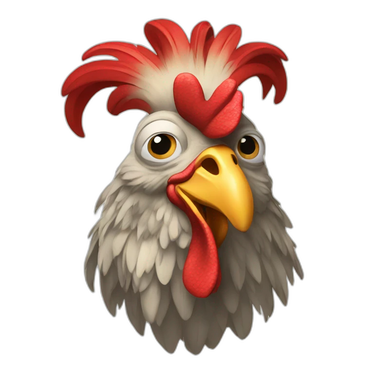 Un coq sur un âne emoji