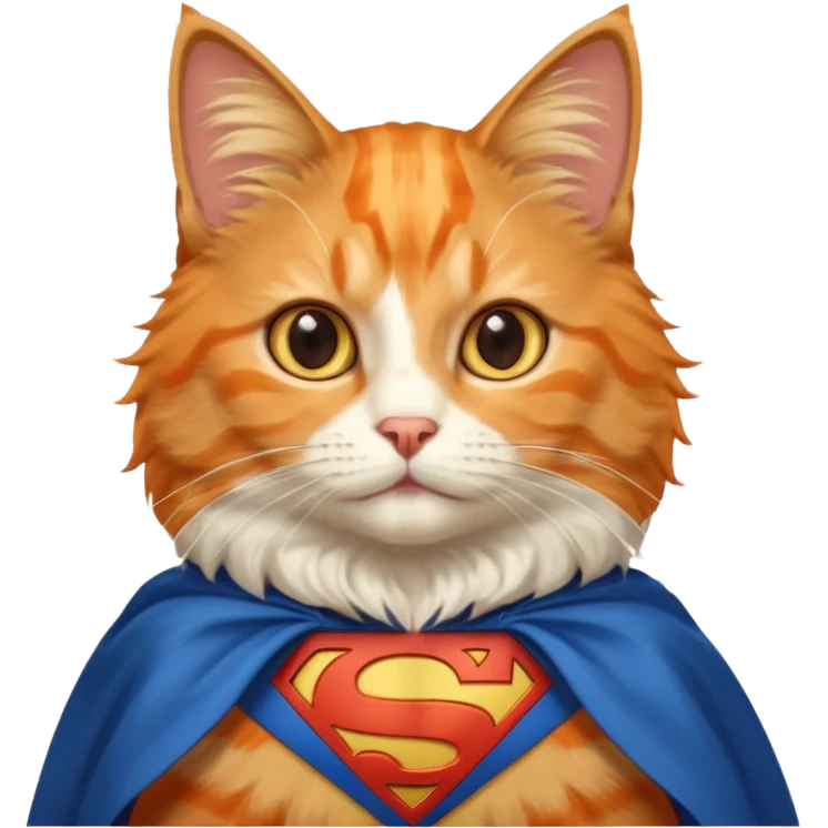 A cat with a superman cap emoji