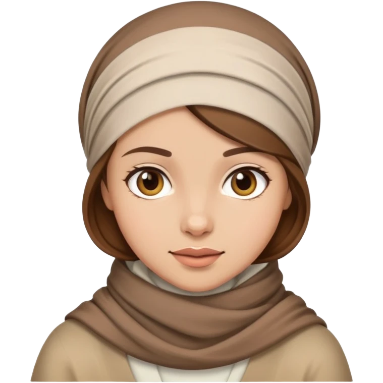 Baş örtülü kumral kız  emoji