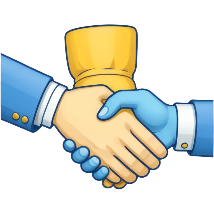 make me a retro style sticker handshake  emoji