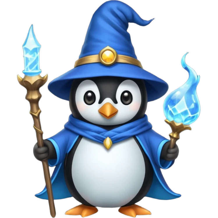 Penguin Wizard emoji