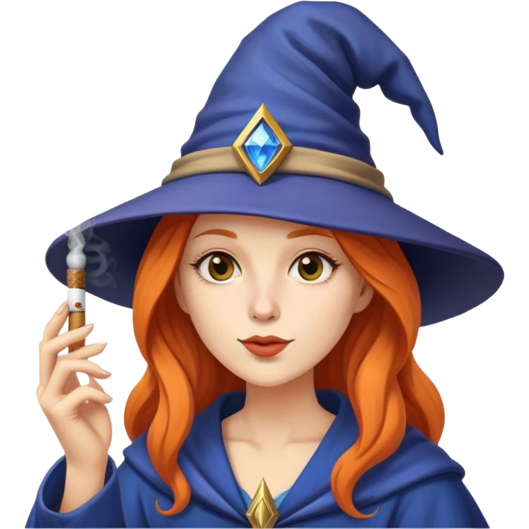 female wizard smoking joint emoji