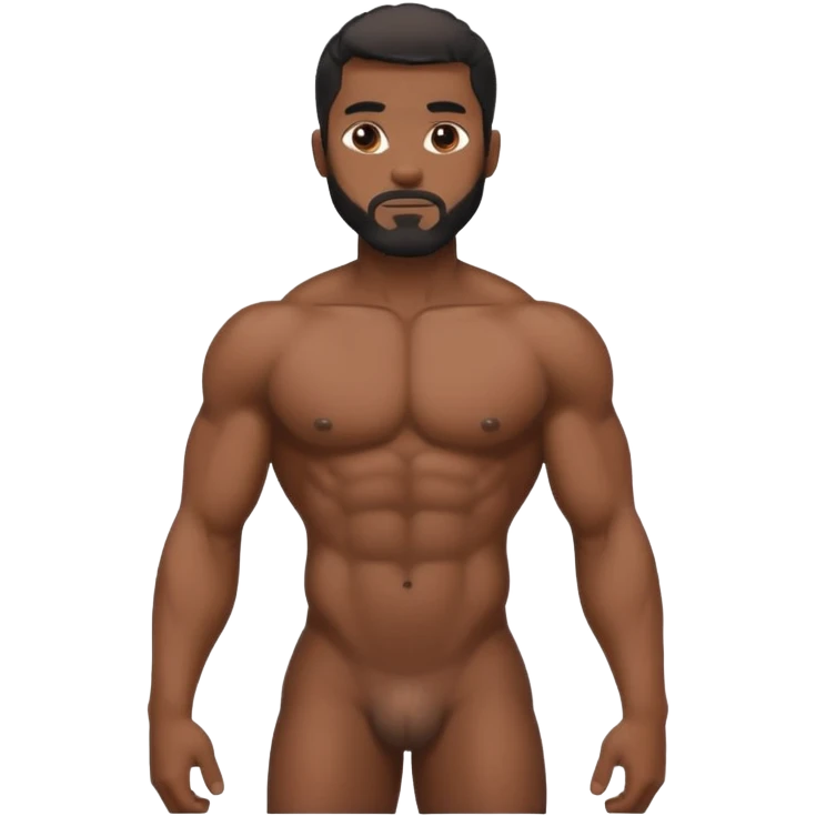 a black guy standing with his dick out emoji
