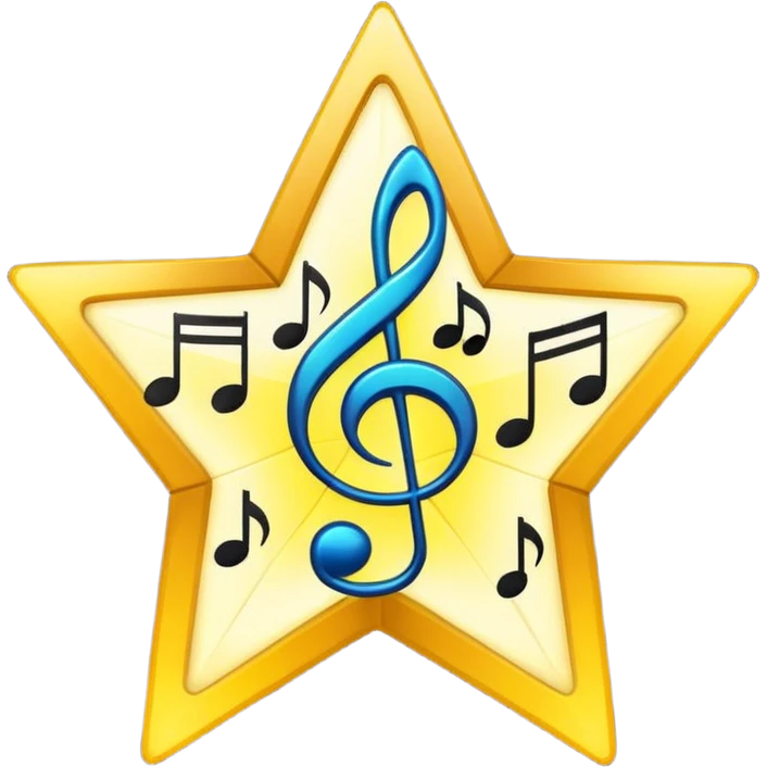 star shaped into music emoji